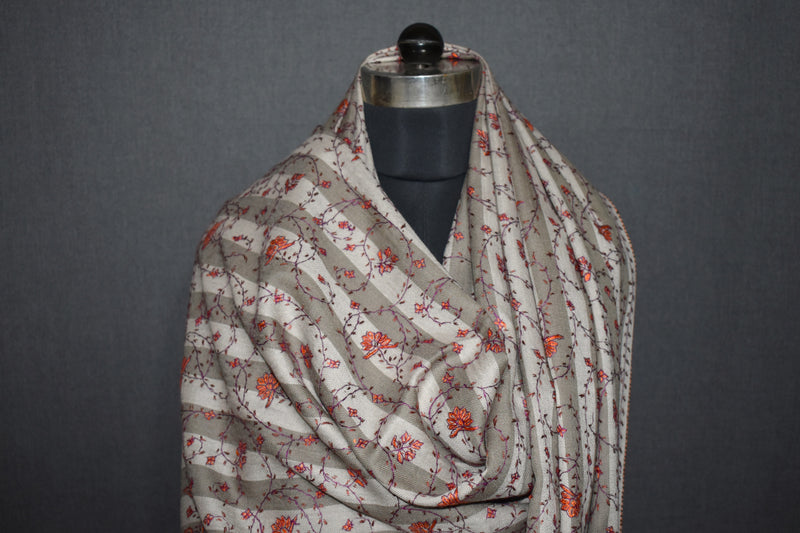 Fine wool Embroidered shawl KHATRAS 40x80 inch