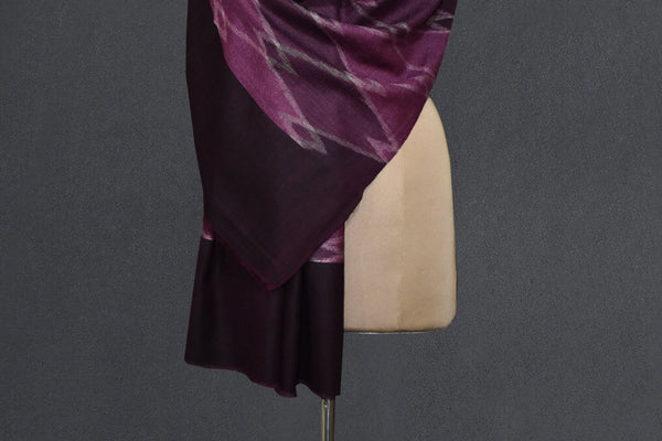 Pashmina handwoven ekat stole 28x80 inch purple