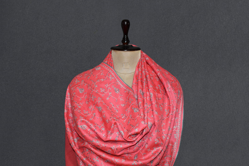 Pashmina embroidered stole 28x80 inch