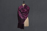 Pashmina handwoven ekat stole 28x80 inch purple
