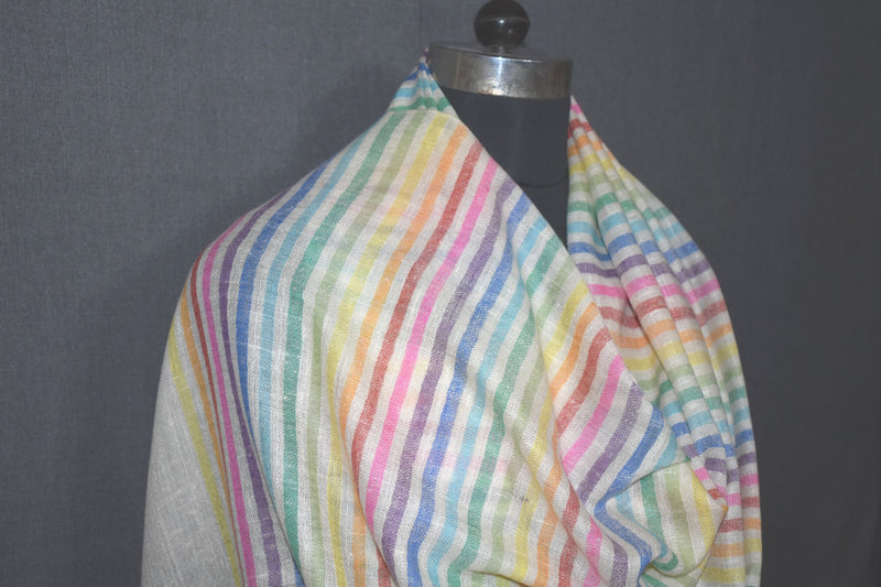 Pashmina check stole handwoven 28x80 inch