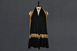 Pashmina Hand embroidered black shawl 40"x80"
