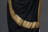 Pashmina Hand embroidered black shawl 40"x80"