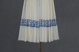 white hand embroidered shawl fine wool 40x80 inch