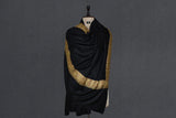Pashmina Hand embroidered black shawl 40"x80"