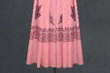 Embroidered fine wool stole 28x80 inch