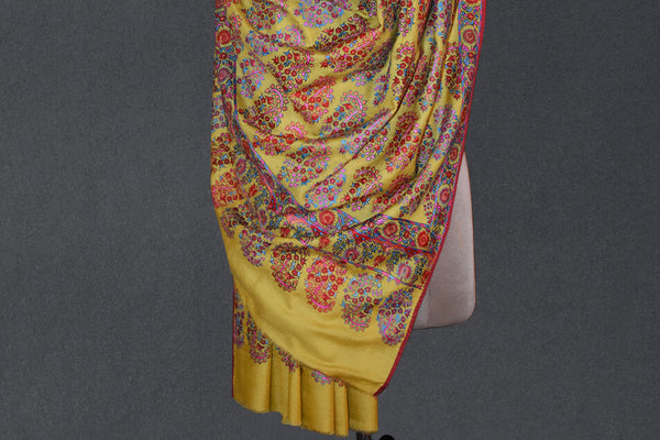 Embroidered pashmina jamma shawl 40X80 inch