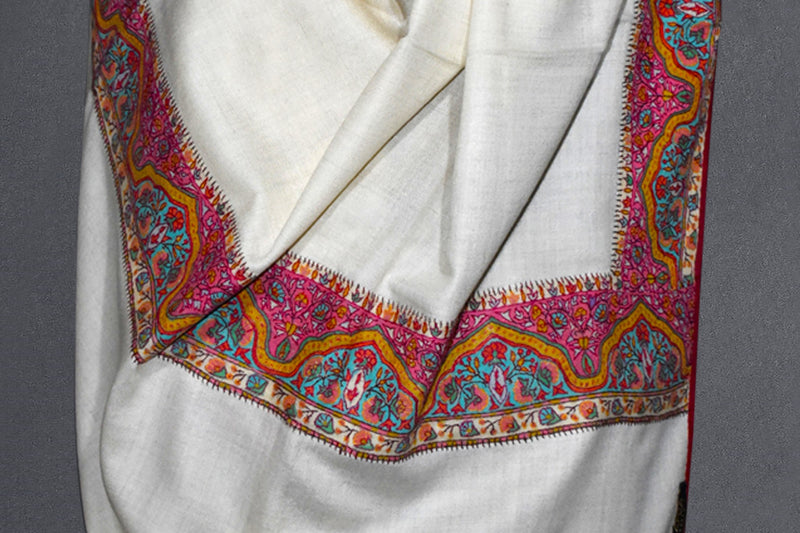 pashmina kalamkari patch shawl 40x80 inch