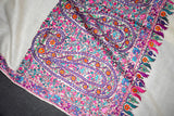 Pashmina hand embroidered shawl paldar 40x80 inch