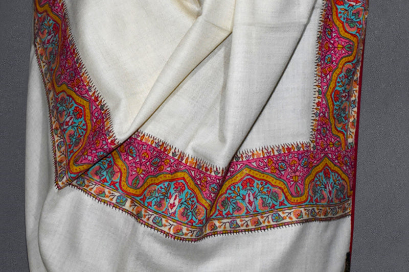 pashmina kalamkari patch shawl 40x80 inch