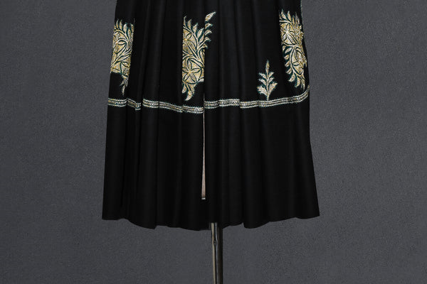 Antique pashmina patch tilla black shawl 40x80 inch