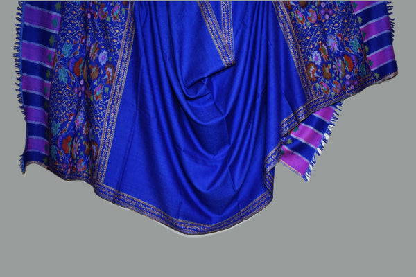 kani pashmina paldar blue shawl 40*x80*