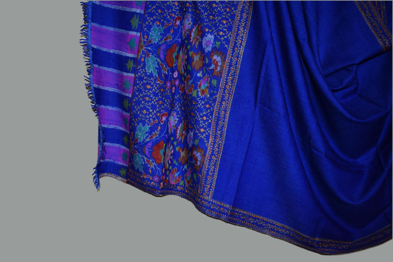 kani pashmina paldar blue shawl 40*x80*