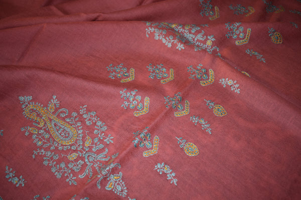 Pashmina embroidered stole 28x80 inch