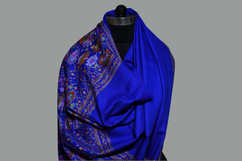 kani pashmina paldar blue shawl 40*x80*