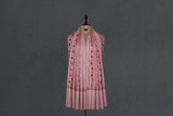Fine wool Embroidered pink shawl 40"x80"