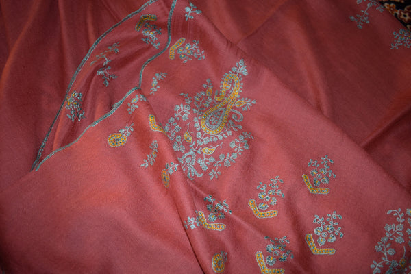 Pashmina embroidered stole 28x80 inch