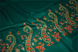embroidered pashmina paldar shawl 40X80 inch green