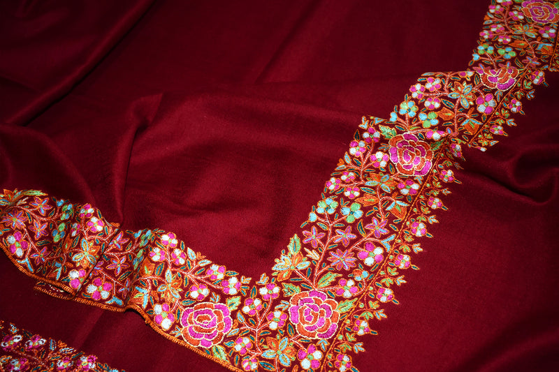 hand embroidered pashmina shawl 40X80 inch NUH