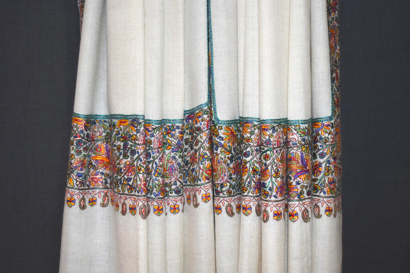 Pashmina Hand embroidered dour shawl 40"x80"
