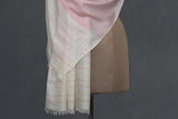 Pashmina handwoven pink stole 28x80 inch
