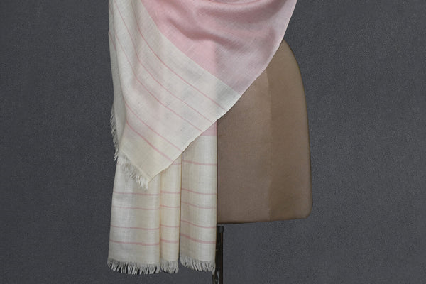 Pashmina handwoven pink stole 28x80 inch