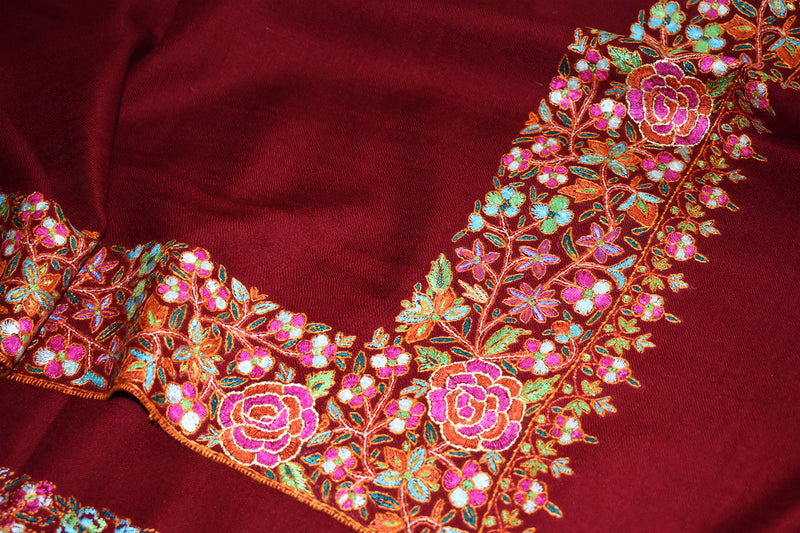 hand embroidered pashmina shawl 40X80 inch NUH