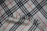 Pashmina handwoven check stole 28x80 inch