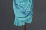 hand embroidered shawl fine wool 40x80 inch