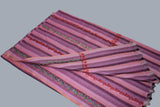hand Embroidered womens pink stripe shawl 40"x80"