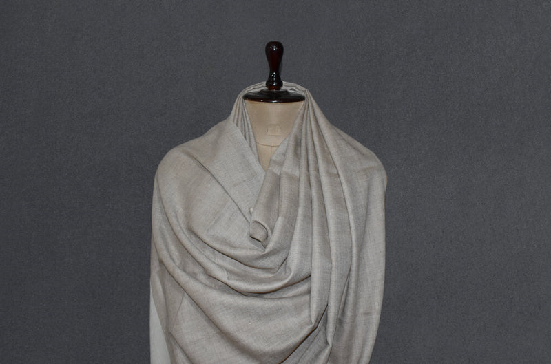 Handwoven pashmina natural shawl 40x80 inch