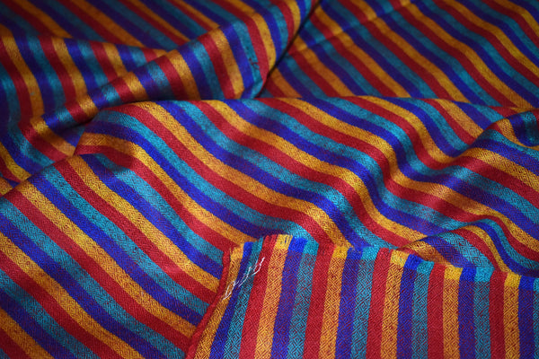 Hand woven pashmina stripe shawl 40x80 inch