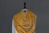 Pashmina handwoven yellow stole 28x80 inch