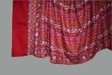 Pashmina handmade hand embroidered red shawl