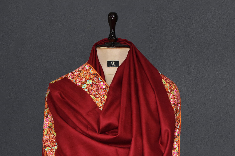 hand embroidered pashmina shawl 40X80 inch NUH