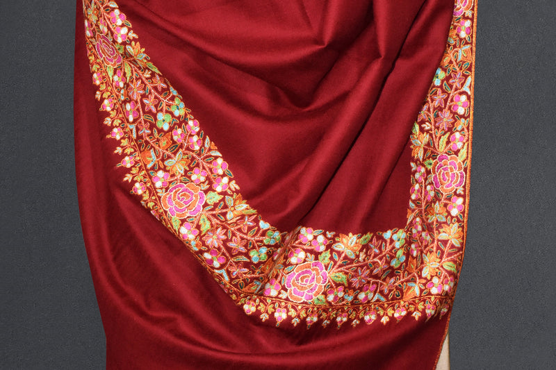 hand embroidered pashmina shawl 40X80 inch NUH
