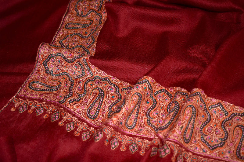 hand embroidered pashmina shawl 40X80 inch