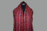 Pashmina handmade hand embroidered red shawl