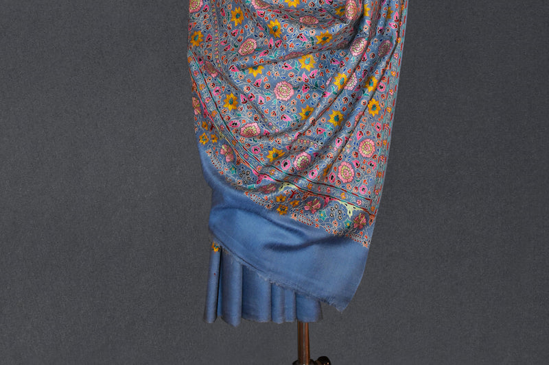 Embroidered pashmina jamma shawl 40X80 inch