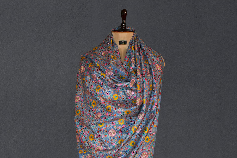 Embroidered pashmina jamma shawl 40X80 inch
