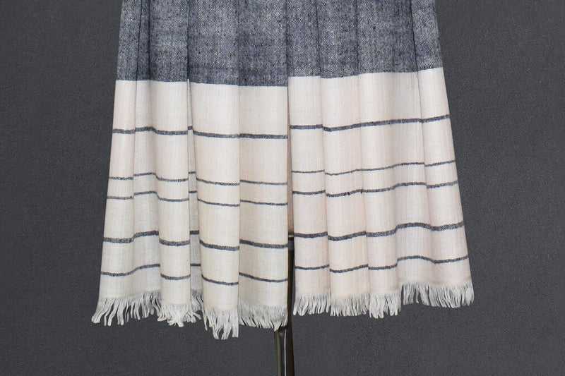 Pashmina handwoven grey stole 28x80 inch