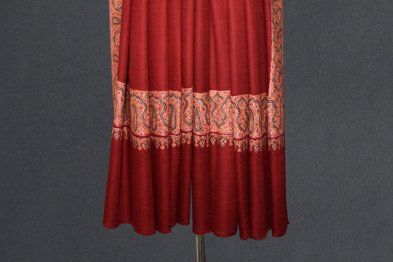 hand embroidered pashmina shawl 40X80 inch