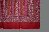 Pashmina handmade hand embroidered red shawl