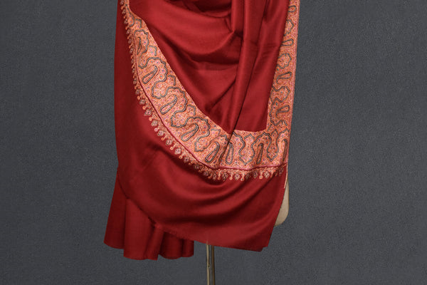 hand embroidered pashmina shawl 40X80 inch