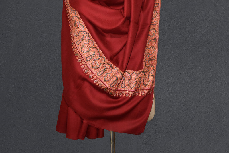 hand embroidered pashmina shawl 40X80 inch