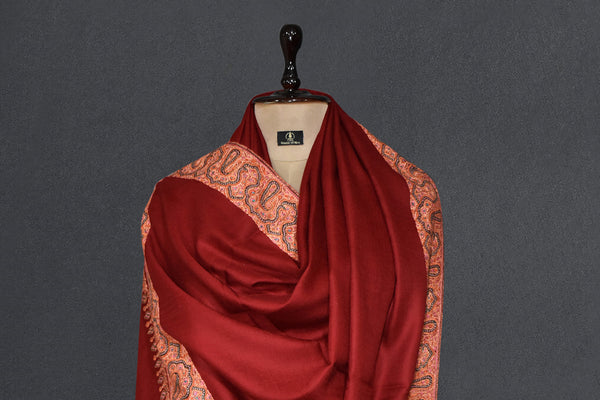 hand embroidered pashmina shawl 40X80 inch