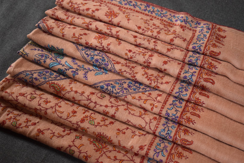 Embroidered pashmina jall shawl 42X82 inch