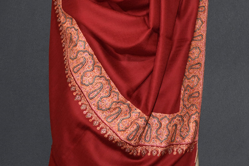 hand embroidered pashmina shawl 40X80 inch