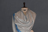 cashmere embroidered fine wool stole  28x80 inch