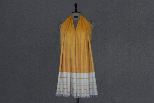 Pashmina handwoven lemon stole 28x80 inch